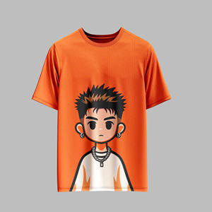 2025 nuevas camisetas de Hip Hop de tendencia caliente de alta calidad para hombres con camisetas de manga corta sueltas de buena calidad para hombres fábrica al por mayor - Product Image 3
