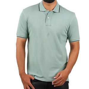 Nouveau design de polo en coton à manches courtes de couleur unie à vendre polos pour hommes avec impression de logo personnalisé de haute qualité - Product Image 1
