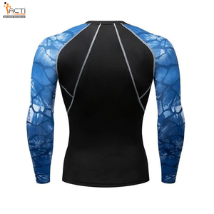 Pakistán fabricante último diseño MMA Rash Guard Spandex poliéster hombres MMA Rash Guard para adultos - Product Image 3