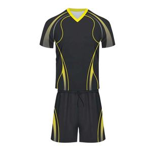 Conjunto de camiseta de fútbol con logotipo personalizado de alta calidad para adultos Top de poliéster verde con tecnología de corte automatizado con impresión de nombre de equipo - Product Image 1