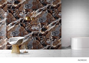 Carrelage de sol en porcelaine poli brun Iberico brillant 600*1200*10mm - Product Image 4