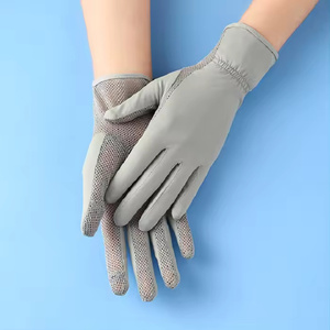 Gants d'été pour femmes anti-UV et anti-choc, en coton/polyester/spandex, style sergé, avec poignet élastique et compatibles écran tactile - Product Image 3