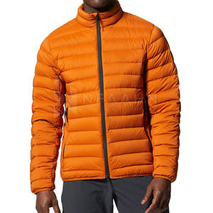 Veste matelassée pour homme à col montant enduit, avec logo frontal et manches longues, nouvelle collection, fabrication usine, personnalisable, vente en gros - Product Image 1