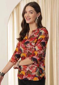 Haut occidental en rayonne élégant et décontracté pour filles - Product Image 4