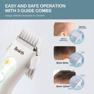 Tondeuse à cheveux sans fil rechargeable et étanche pour bébés et jeunes enfants, alimentation électrique USB - Product Image 5