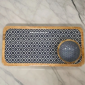 Tazón para Servir Masa de Madera de Mango con Diseño Esmaltado y Pulido para Bodas, Ecológico, para Uso en el Hogar, Hoteles y Restaurantes - Product Image 1