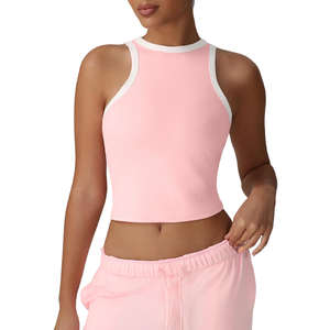 เสื้อกล้ามผู้หญิงยืดและรัดรูปสีบล็อกสำหรับชุดกีฬาลำลอง - Product Image 2