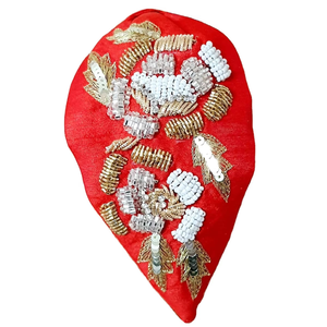 Diadema Elegante Hecha a Mano, Ecológica y Duradera, con Cuentas, Bordado Floral de Perlas, Patrón Geométrico Colorido, Acolchada y Anudada, Unisex - Product Image 2