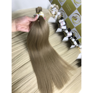 Paquets de cheveux soyeux ombre blond naturel avec extensions vietnamiennes de haute qualité prix de gros origine vietnamienne - Product Image 5