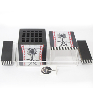 Quemador de incienso árabe tradicional Kefaf Mubkhar Agarwood Plato cuadrado de madera regalo de Ramadán para interiores - Product Image 1