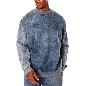 Sweatshirts surdimensionnés personnalisés délavés à l'acide sweat-shirt vintage en coton avec impression du logo sweats à capuche lourds délavés à l'acide pour hommes - Product Image 1