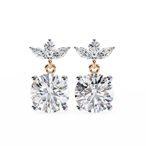 ต่างหูเพชรที่ปลูกในห้องปฏิบัติการสีขาว10K/14K/18K สำหรับผู้หญิงได้รับการรับรองคุณภาพเยี่ยม - Product Image 1