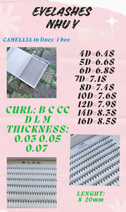 Extensiones de pestañas de bandeja 5D Camellia XL del fabricante de Vietnam OEM sin irritación para caja de bandeja de paquete de belleza - Product Image 6