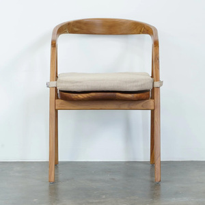 Silla de comedor de madera maciza de teca de alta calidad con cojín impermeable Diseño moderno para uso en apartamentos y exteriores - Product Image 4