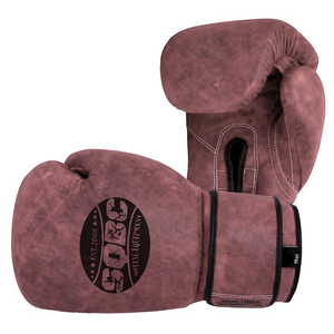 Gants Muay Thai à lacets bleus, gants de boxe d'entraînement de Kickboxing et gants de combat Muay Thai pour hommes - Product Image 6