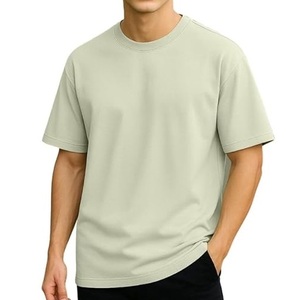 Lâche coupe régulière Boxy blanc Streetwear surdimensionné hommes T-Shirts Baggy grande taille demi manches col rond personnalisé t-shirt respirant - Product Image 1