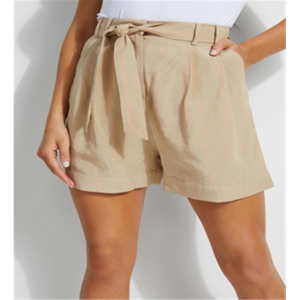 Shorts Bermuda Casual For Guess Hilena a Righe con Cintura in Marrone Taglia XS - Spandex e Cotone con Decorazione a Fantasia - Product Image 4