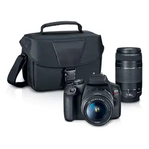 BIGSALE Rebel T7 DSLR Camera|2 Lens Kit with EF18-55mm + EF 75-300mm Lens, Black