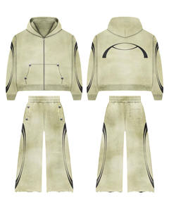 Survêtement évasé pour hommes sur mesure survêtement évasé cousu personnalisé tenue décontracté Anti-rides respirant confortable hommes survêtements évasés - Product Image 6