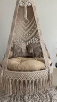 Nouvelle conception de chaise suspendue en macramé, style bohème, tissée à la main, grande chaise suspendue pour patio, pour l'intérieur et l'extérieur, pour le jardin