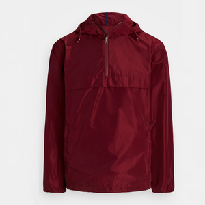 Custom Printed Hooded <b>Pullover</b> Windbreaker <b>Jackets</b> for Winter Hot Price Front Logo Positioning - Product Image 1