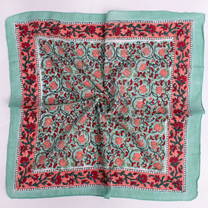 Foulard carré en coton imprimé floral unisexe, bandana, couvre-chef, cache-cou, protection faciale, pour sports de plein air, usage quotidien, voyage, protection de la peau - Product Image 4