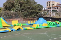 Parc aquatique gonflable d'usine, parc océanique gonflable extérieur, parcours d'obstacles gonflable, jeux sportifs à faire et à louer