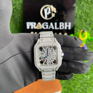 Montre Hip Hop Moissanite en diamant couleur or rose Prix de gros - Product Image 1