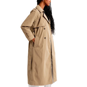 Manteau trench long vintage pour femme avec ceinture |   100% Laine Écologique |   Fabricant OEM/ODM de Marque Privée pour Toutes les Saisons - Product Image 2