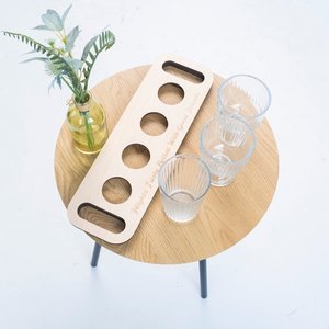 Juego de vuelo de cerveza de madera Bandeja personalizada Ideal para degustar cerveza y Tequila Sampler Fiestas y Barware Uso - Product Image 6