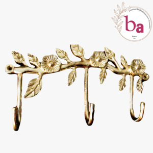 Laiton Fleur Feuille Mur Manteau Crochets en fonte Crochets Porte-clés Cintre [CIH 101] - Product Image 1