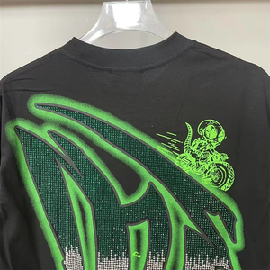 Nouveau T-shirt homme à manches courtes, best-seller européen, en tissu épais avec strass, idéal pour l'été - Product Image 3