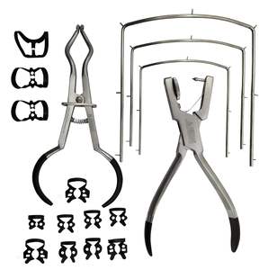 Kit de Presa de Goma Dental Integral-Acero Inoxidable de Grado Médico, Abrazaderas de Presa de Goma, Alicates de Perforación, Suministros Endodónticos - Product Image 1