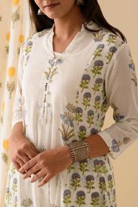 ชุดผสมสีฟ้าคุณภาพสูงสำหรับผู้ใหญ่เสื้อผ้าอินเดียและปากีสถานชุด kurta Palazzo มีสไตล์กางเกง kurti ผลิตในอินเดีย - Product Image 2