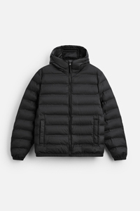 Chaqueta acolchada de invierno con Capucha ligera de talla grande con puños elásticos de cuello alto Cierre de cremallera y bolsillos interiores Welt Chaquetas para hombres - Product Image 6