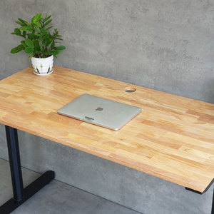 Escritorio Moderno de Madera de Caucho TIO HBTO002 de 120x60cm con Patas de Hierro, Muebles de Oficina Contemporáneos para Dormitorio, Sistema de Montaje - Product Image 4