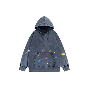 Vêtements d'hiver Produit Hommes Stone Washed Hoodies Basics Cotton Blended Custom Made Stylish Men Stone Washed Hoodies - Product Image 5