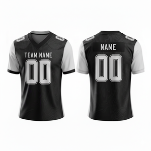 Maillot de football américain personnalisé pour homme, 100 % polyester, respirant, uniforme de sport, grande taille, manches courtes, vêtements d'équipe personnalisés - Product Image 1