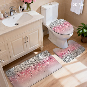 Custom Printed Bath <b>Mat</b> <b>Bathroom</b> Rug <b>Set</b> for <b>Bathroom</b> Non-Slip Shower Curtain Bath <b>Mat</b> - Product Image 6