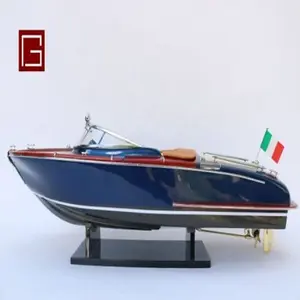 Gia Nhien Fabricant quantité minimale de commande bas Riva Aquariva Bleu foncé (Édition spéciale) MODÈLES DE BATEAUX EN BOIS-MODÈLE DE BATEAU EN BOIS DE HAUTE QUALITÉ