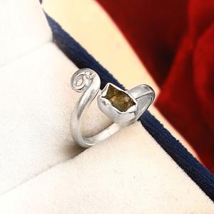 Bague en argent sterling 925 Boho éternité Vermeil réglage de lunette classique bijoux fins personnalisés avec pierre brute pour fête d'anniversaire - Product Image 5