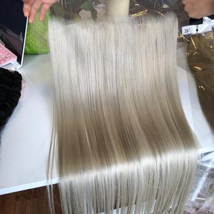 Las pelucas frontales de encaje Hd de pelo precioso recto de hueso de Color gris sedoso más calientes, pelucas de cabello humano Xbl, vendedor de paquetes de cabello - Product Image 3