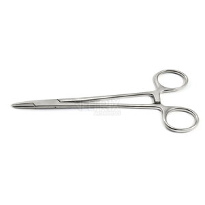 Porte-aiguille Halsey en carbure de tungstène de qualité supérieure, professionnel, en acier inoxydable, lisse, 5 1/2 - Product Image 2