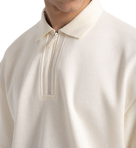 Verano nuevo diseño personalizado color poliéster cremallera Polo impreso polos liso manga corta para hombres - Product Image 3