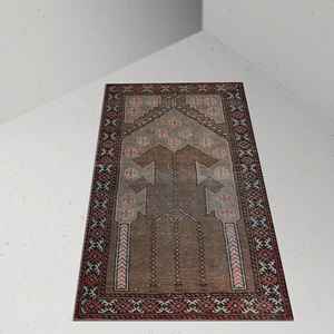 พรมพิมพ์ลายวินเทจ: พรมสีน้ำตาลสำหรับเพื่อนเจ้าสาวหรือของขวัญรอมฎอน พรมเนื้อนุ่มแบบไม่ทอ - Product Image 5