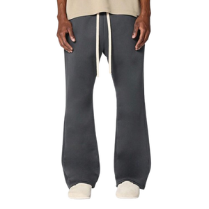 Gris anthracite Heavyweight Fleece Joggers pantalons pour hommes lavés jambe large coupe décontractée cordon taille poche arrière Streetwear personnalisé - Product Image 1