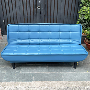Modern Wooden <b>Convertible</b> <b>Sofa</b> <b>Bed</b> 1.8m Blue Reclining Extendable HOBS01 - Product Image 4