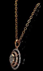 Collier 'Gouttes d'eau' en or jaune Zircon pour femme pendentif bijoux tendance diamant or rose pour fiançailles mariage - Product Image 3