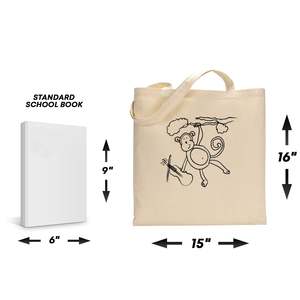 Sac fourre-tout noir de niveau débutant pour enfants, réutilisable, à colorier et à peindre - Product Image 3