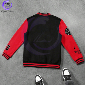 Hombres Casual Color Block Slogan Imprimir Cómodo Premium Calidad Último Estilo Nueva Llegada College Baseball Varsity Chaquetas - Product Image 2